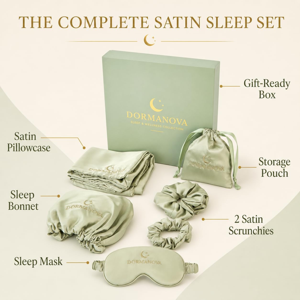 Juego de Dormir de Satén de Lu - Luxury Skincare Gift Set reseña y precio