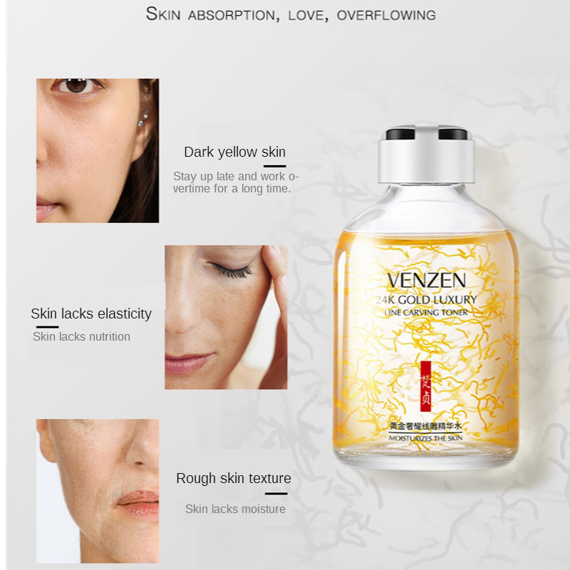 Sérum hidratante de oro de 24K - Luxury Skincare Toner reseña y precio